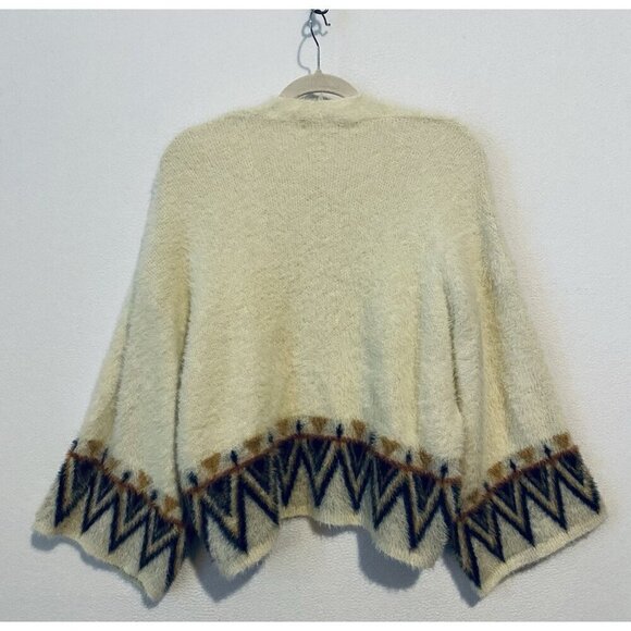 Anthropologie Maya Kimono Cardigan Womens One Size Open Front Southwest Fuzzy - Picture 4 of 6